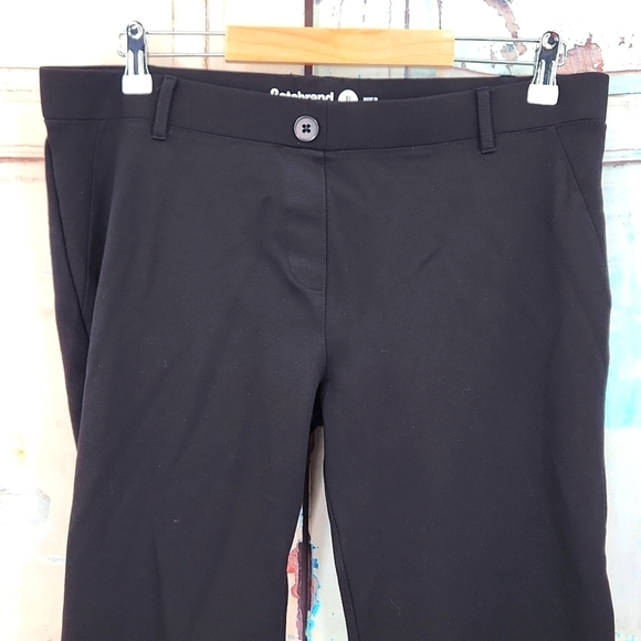 Betabrand W0076-BK Black Straight Leg Classic Dress Yoga Pants - Picture 3 of 7